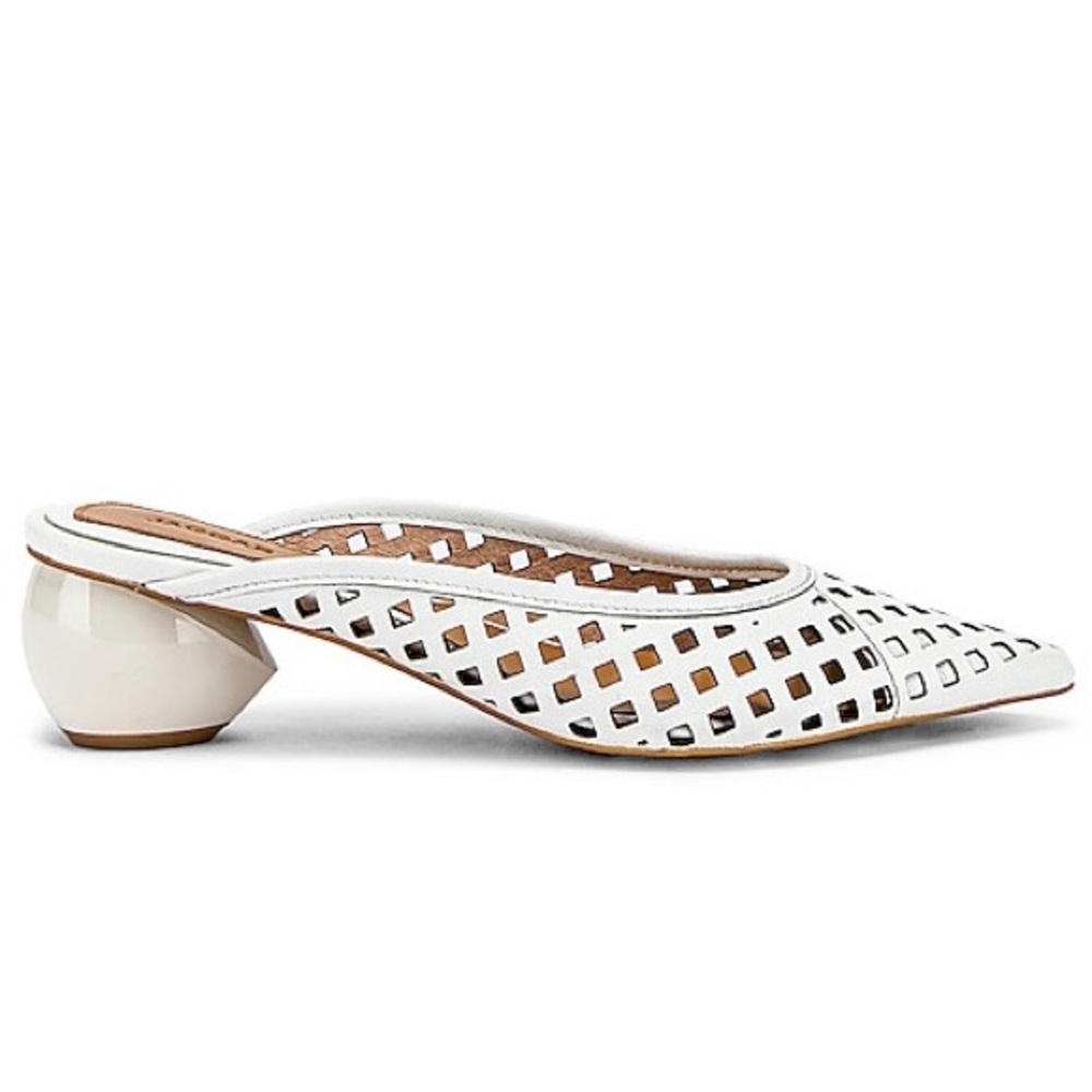 JAGGAR The Label Cage White Leather Heels - Picture 2 of 13